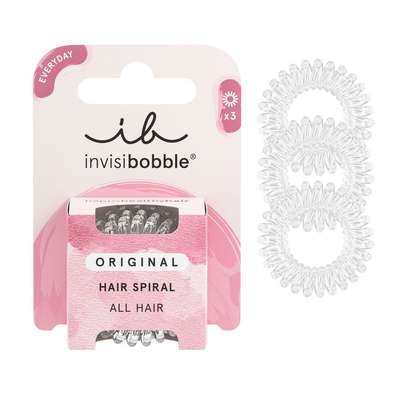 Elastique cheveux ORIGINAL Crystal Clear, Invisibobble (x3)