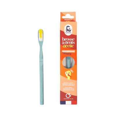 Brosse à dent souple rechargeable - bleue orage, Lamazuna