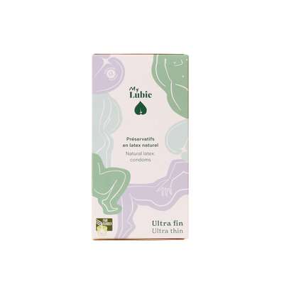 Préservatifs ultra fins en latex naturel et équitable - taille standard, My Lubie (x 12)