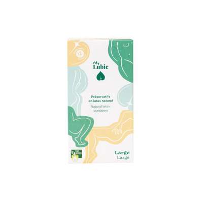 Préservatifs ultra fins en latex naturel et équitable - taille large, My Lubie (x 12)