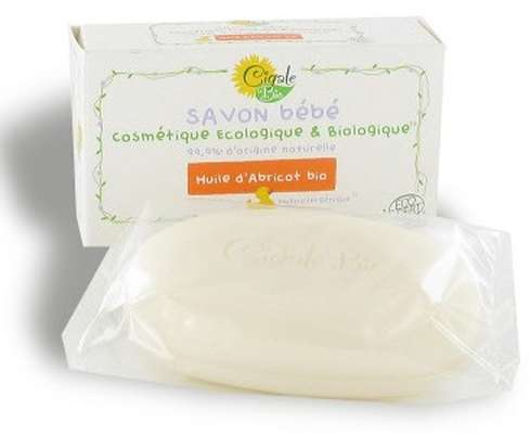 Savon Bébé à l'huile d'abricot BIO, La Cigale (100 g)