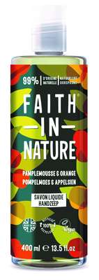 Savon liquide mains Pamplemousse Orange, Faith In Nature (400 ml)