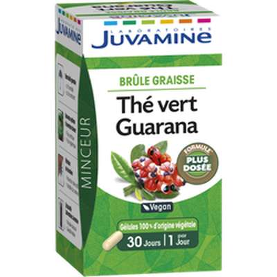 Brûle graisse au thé vert Guarana action minceur, Juvamine (x 30)