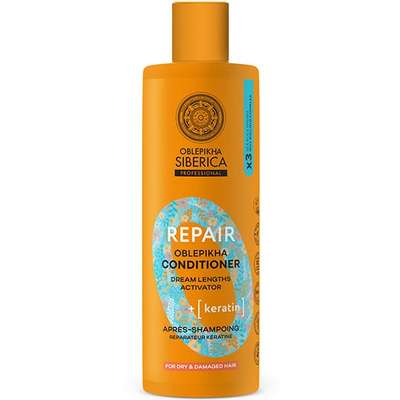 Après-shampoing Repair Kératine à l'argousier cheveux secs et abimés, Natura Siberica (400 ml)