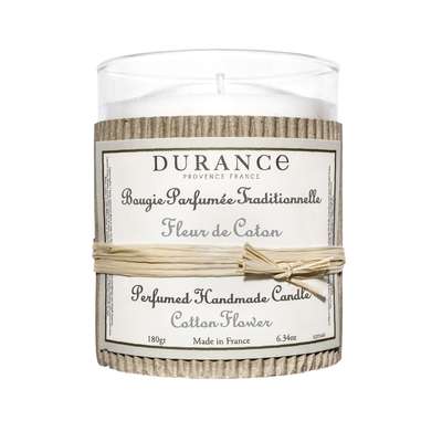 Bougie parfumée traditionnelle Fleur de Coton, Durance (180 g)