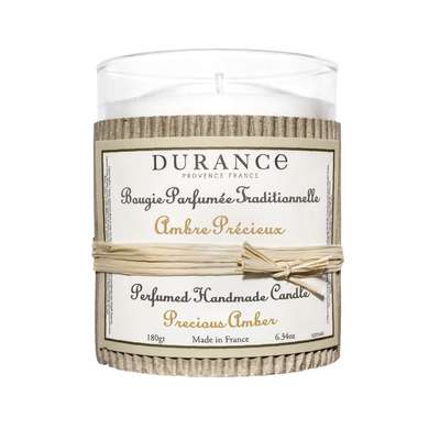Bougie parfumée traditionnelle Ambre Précieux, Durance (180 g)