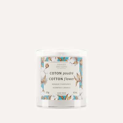 Bougie parfumée - Coton poudré, Panier des sens (275 g)