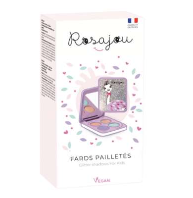 Fards à paillettes pour enfants, Rosajou (4 x 0,95 g)