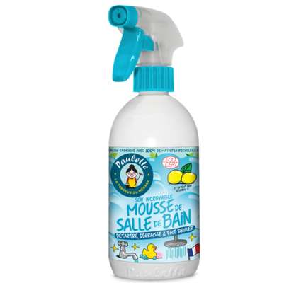 Mousse nettoyante salle de bain parfum citron, Paulette (500 ml)