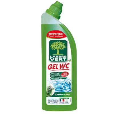 Gel wc triple action parfum romarin, L'Arbre Vert  (740 ml)