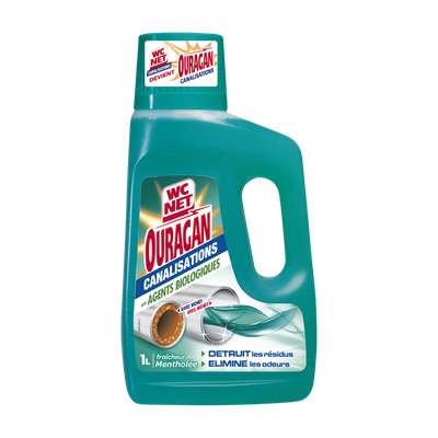 Gel canalisation aux agents biologiques fraîcheur mentholée, WC Net (1 L)