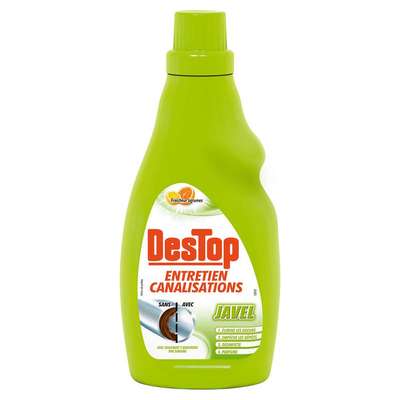 Gel entretien canalisation avec javel, Destop (750 ml)