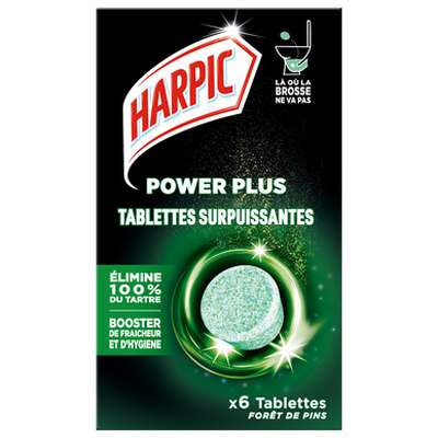 Tablettes WC surpuissantes power plus 100% détartrantes, Harpic (x 6)