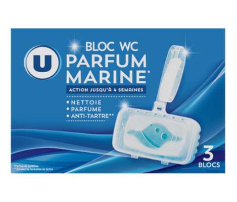 Bloc Wc solide marine, U (3 x 40 g)