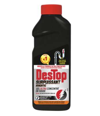 Gel déboucheur surpuissant, Destop (500 ml)