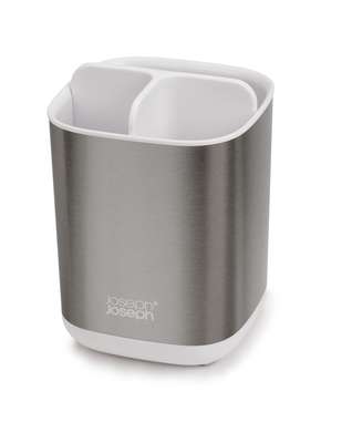 Porte-brosses à dents - Blanc EasyStore Steel, Joseph Joseph