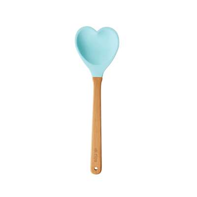 Cuillère Cœur en silicone Bleu, Rice