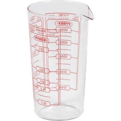 Verre mesureur en verre 10 cm, Pyrex