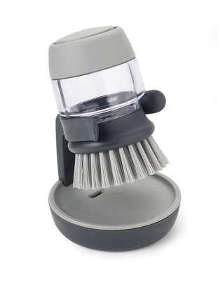 Brosse à vaisselle avec réservoir - gris Palm Scrub, Joseph Joseph