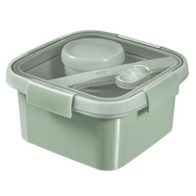 Lunch box carrée smart éco line avec couverts (1.1 L)