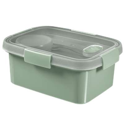 Lunch box rectangle smart éco line recyclée avec couverts (1.2 L)