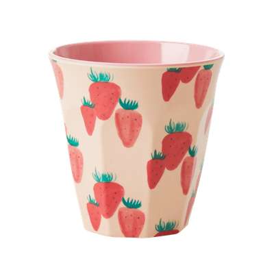 Gobelet Melamine Medium Motif Fraises, Rice (250ml)