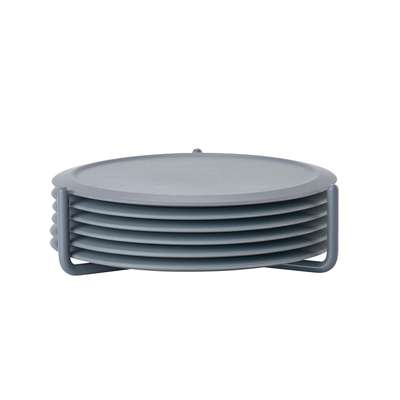 Dessous de verre avec support - gris froid, ZoneDenmark (x 6)