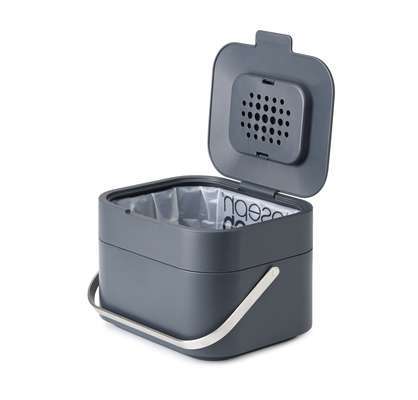 Bac à déchets organiques aéré 4L - Couleur anthracite, Joseph Joseph