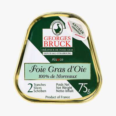 Foie gras d'oie 100 % morceaux, Georges Bruck (75 g)