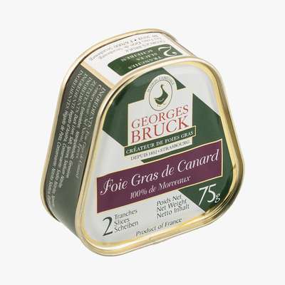 Foie gras de canard, 100 % de morceaux, Georges Bruck (75g)