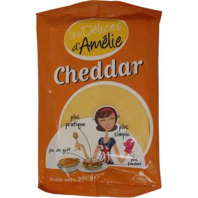Cheddar au lait patseurisé 34% de MG, Les Délices d' Amelie (200 g)