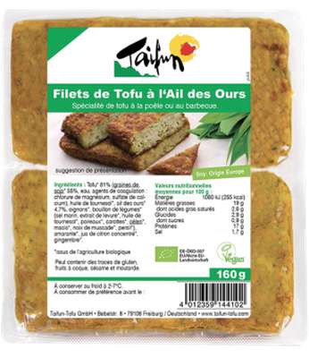 Filets de tofu à l'ail des ours BIO, Taifun (x 2, 160 g)