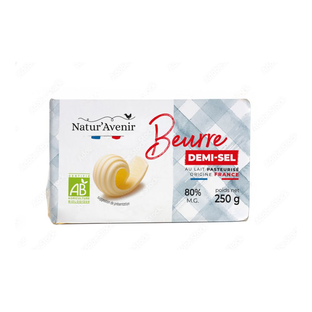 Beurre moulé demi-sel bio