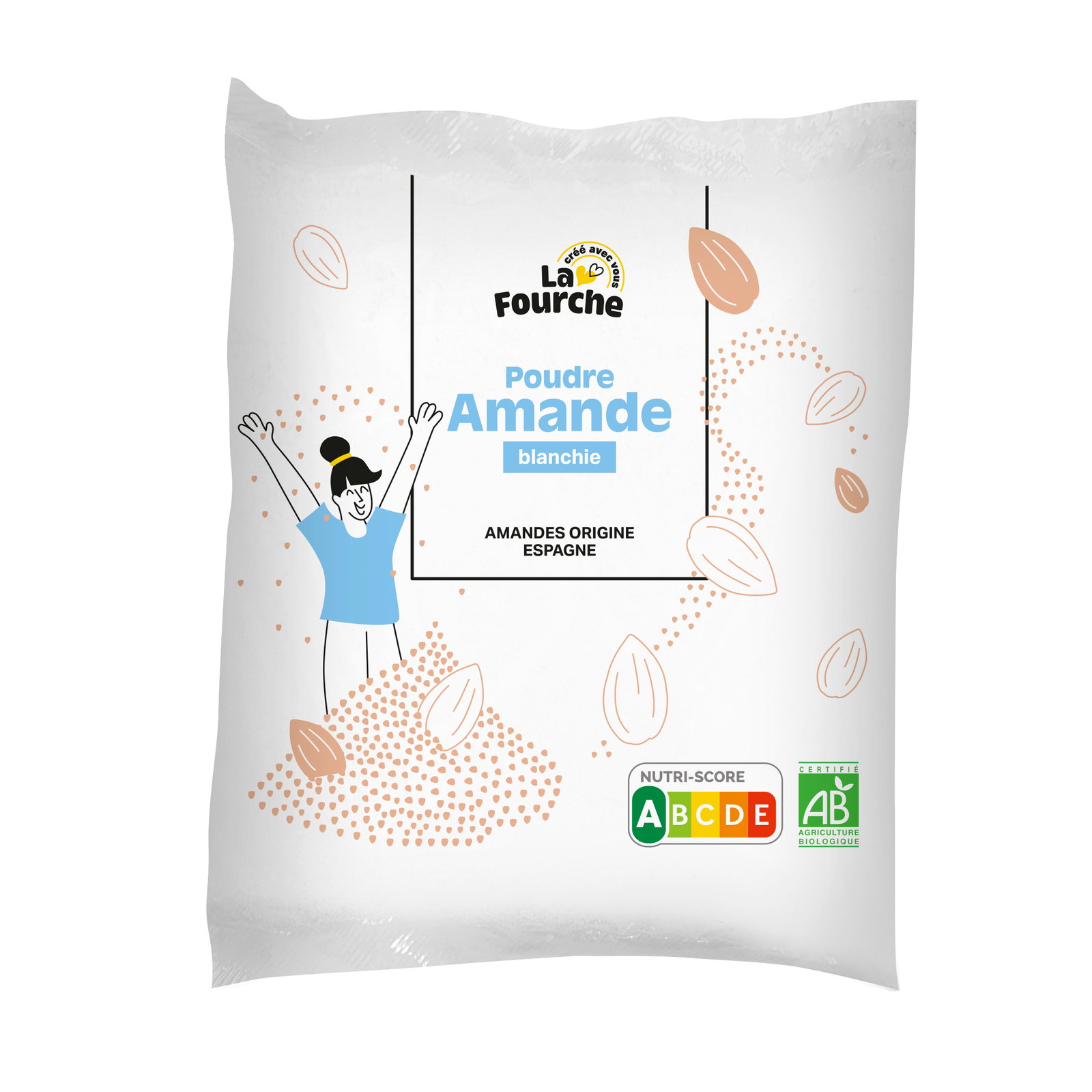 Poudre d'amande blanchie bio