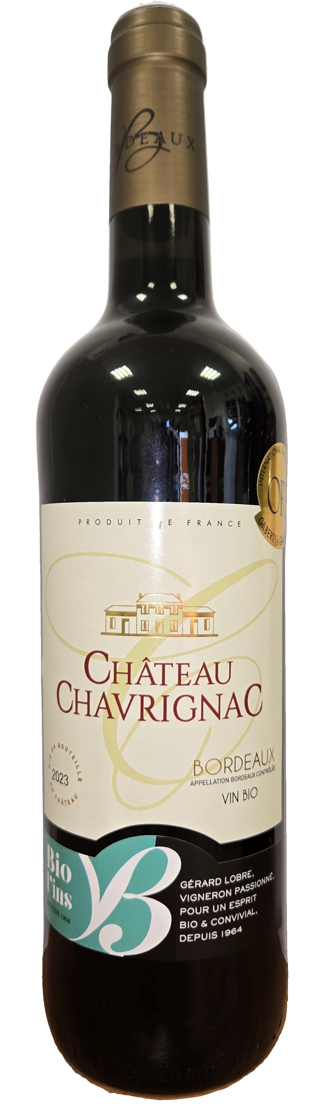 Vin rouge AOC Bordeaux bio