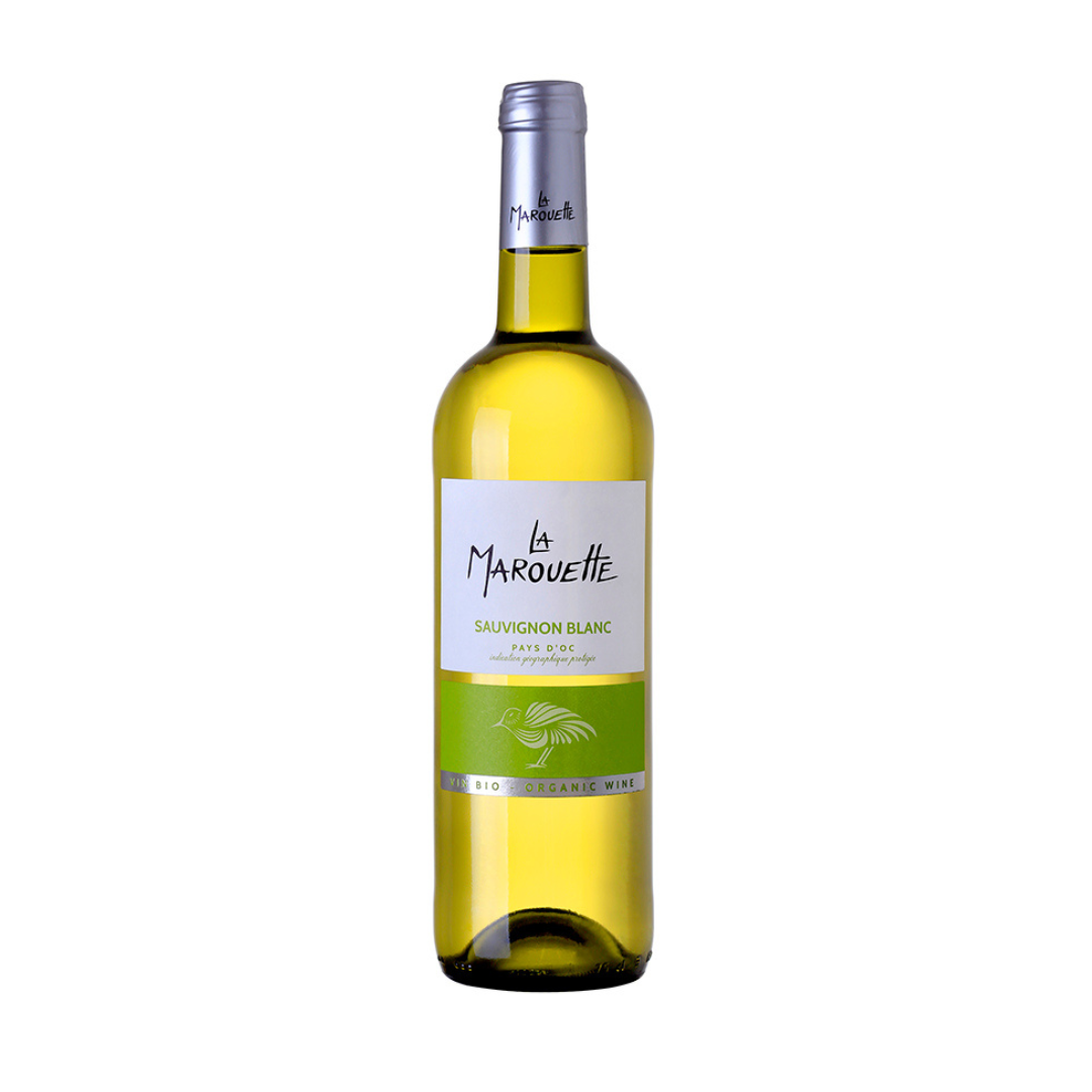 Vin blanc sec - IGP Pays d'Oc "la marouette" - 100% Sauvignon 12° bio