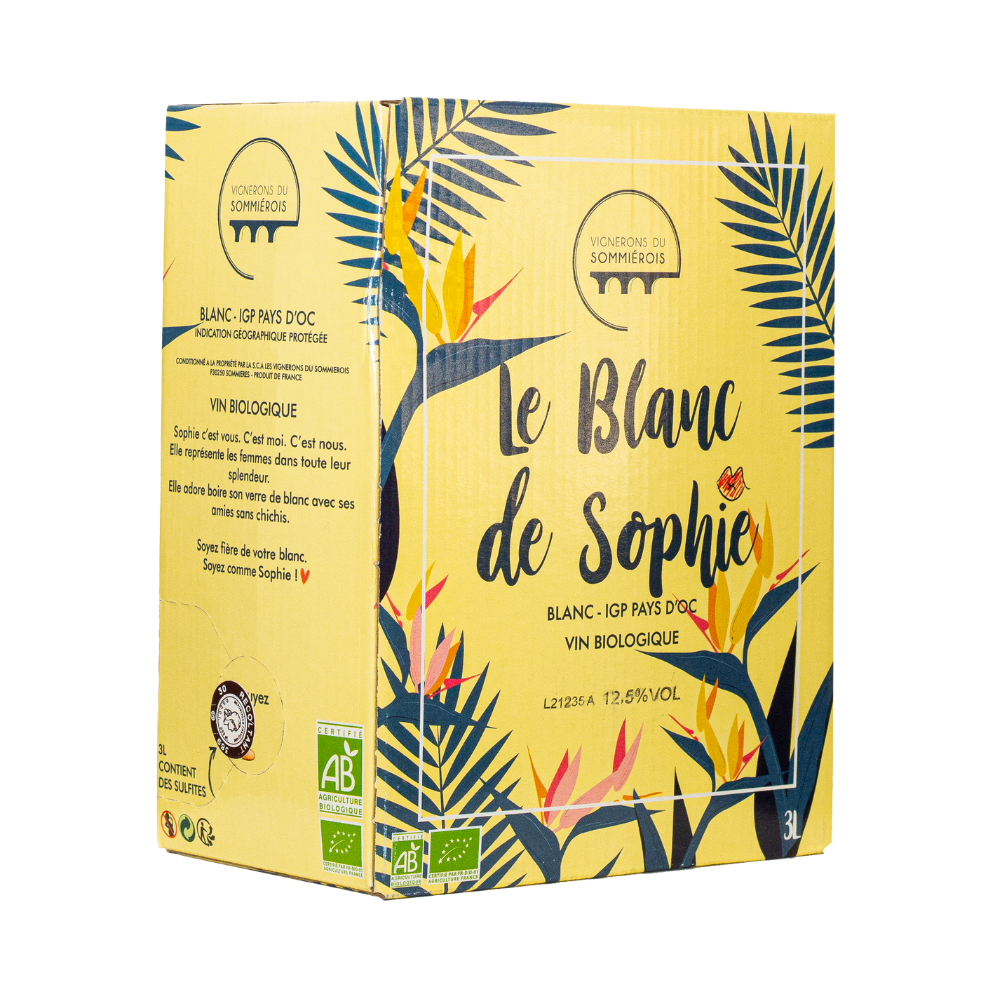 Vin blanc - IGP Pays d'Oc le bib de sophie 12,5° bio