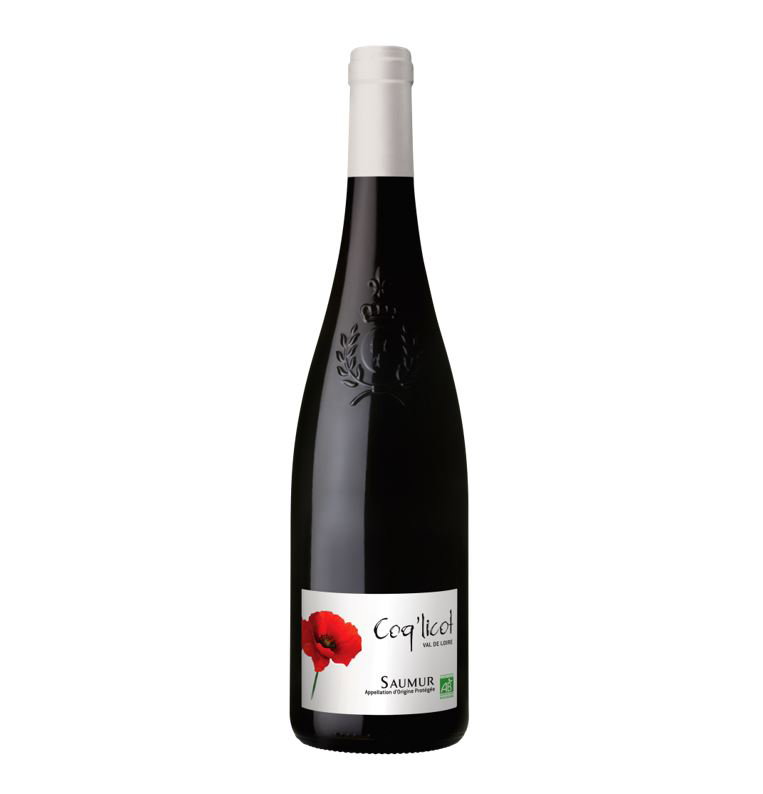 Vin rouge - AOP Saumur "coq'licot" - 100% Cabernet franc 13° bio