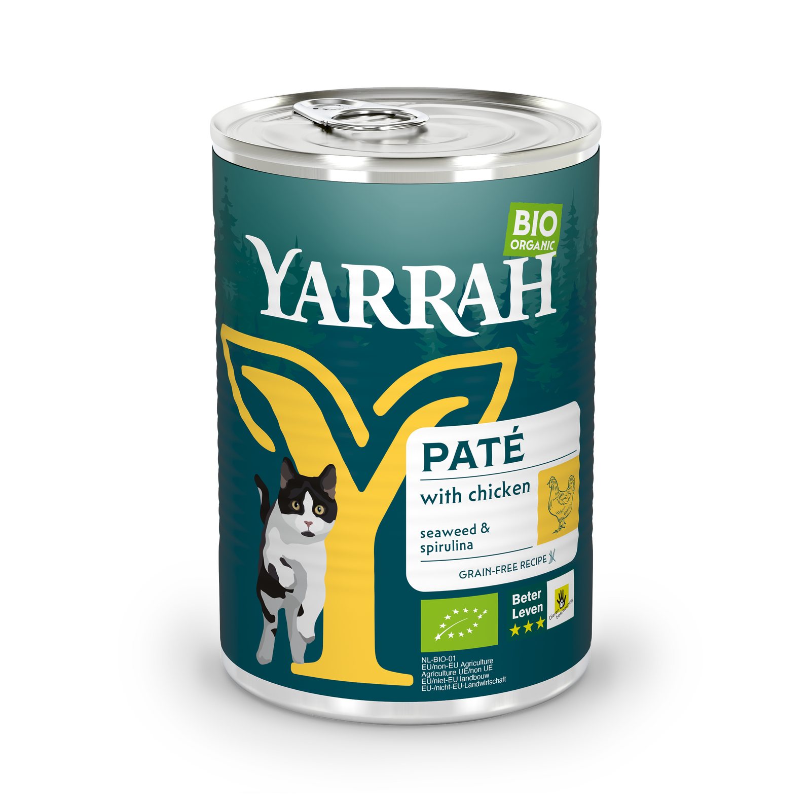 Boîtes pour chat au poulet et spiruline bio