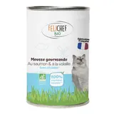 Mousse pour chat au saumon sans céréales bio