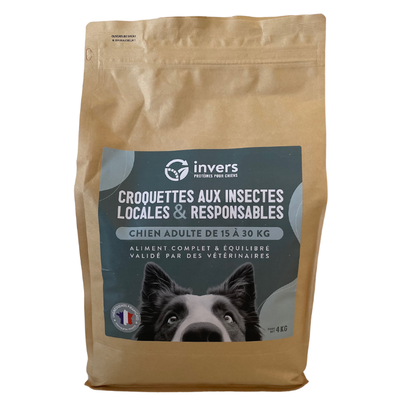 Croquettes aux insectes - chiens races moyennes