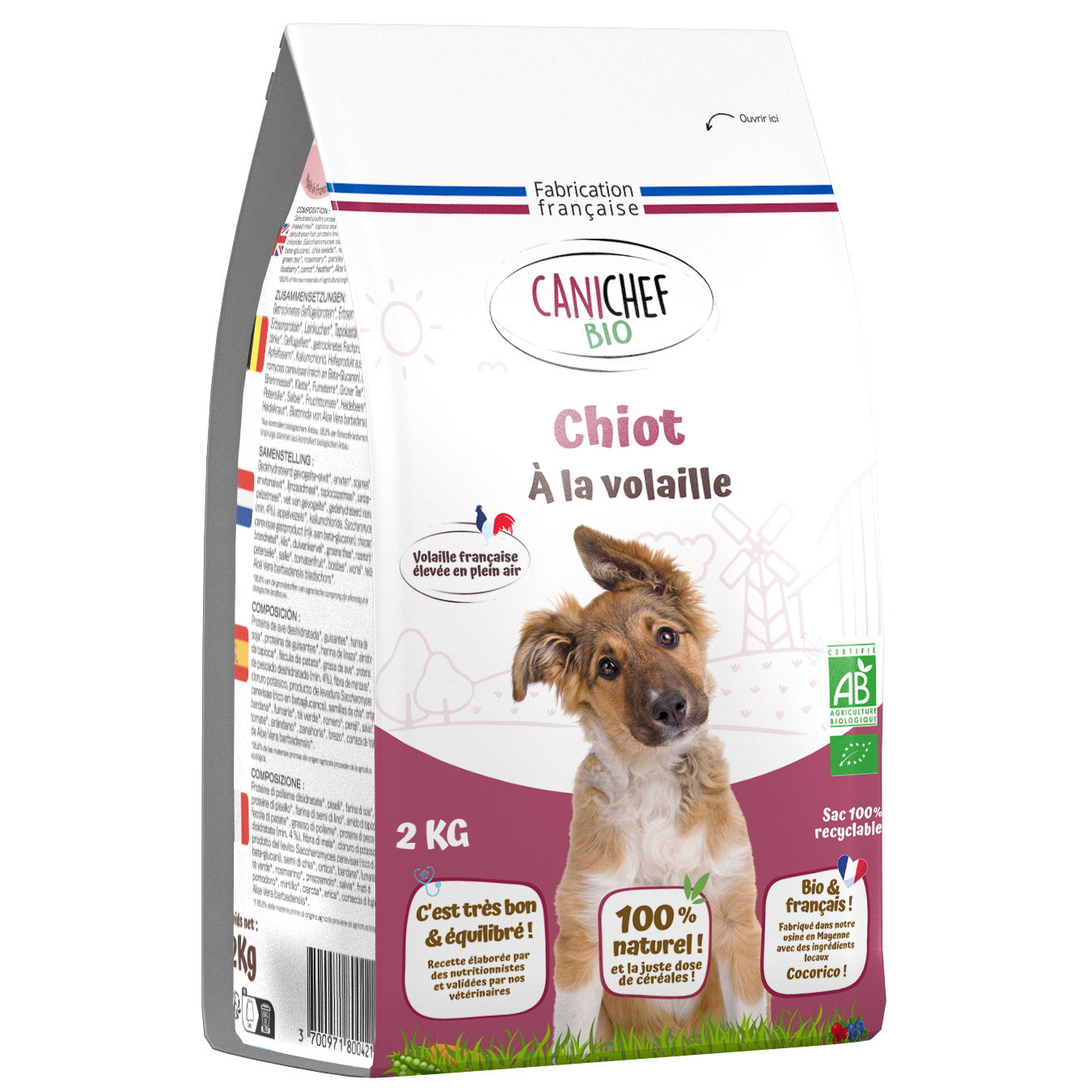Croquettes pour chiot bio