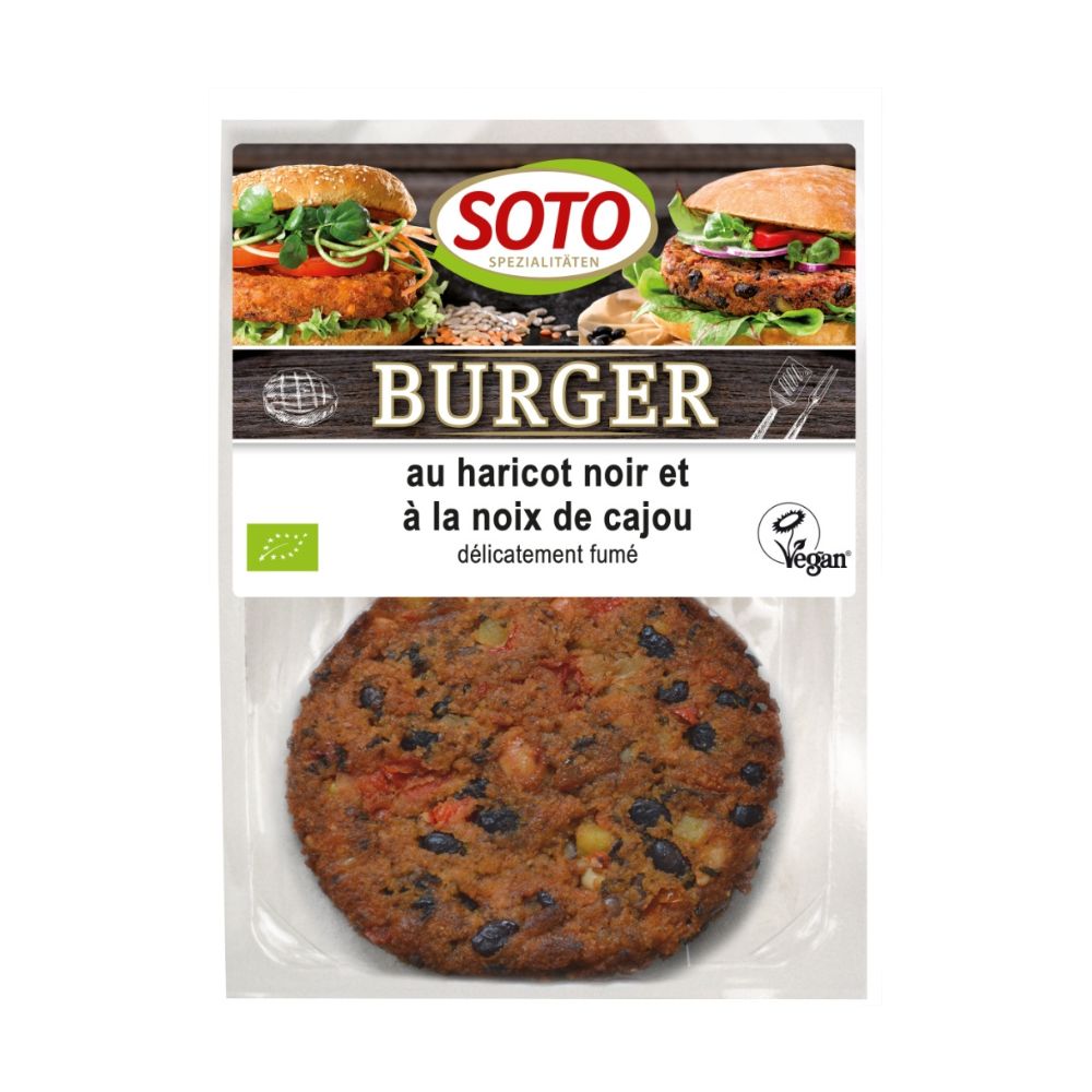 Galette burger haricots noirs et noix de cajou bio