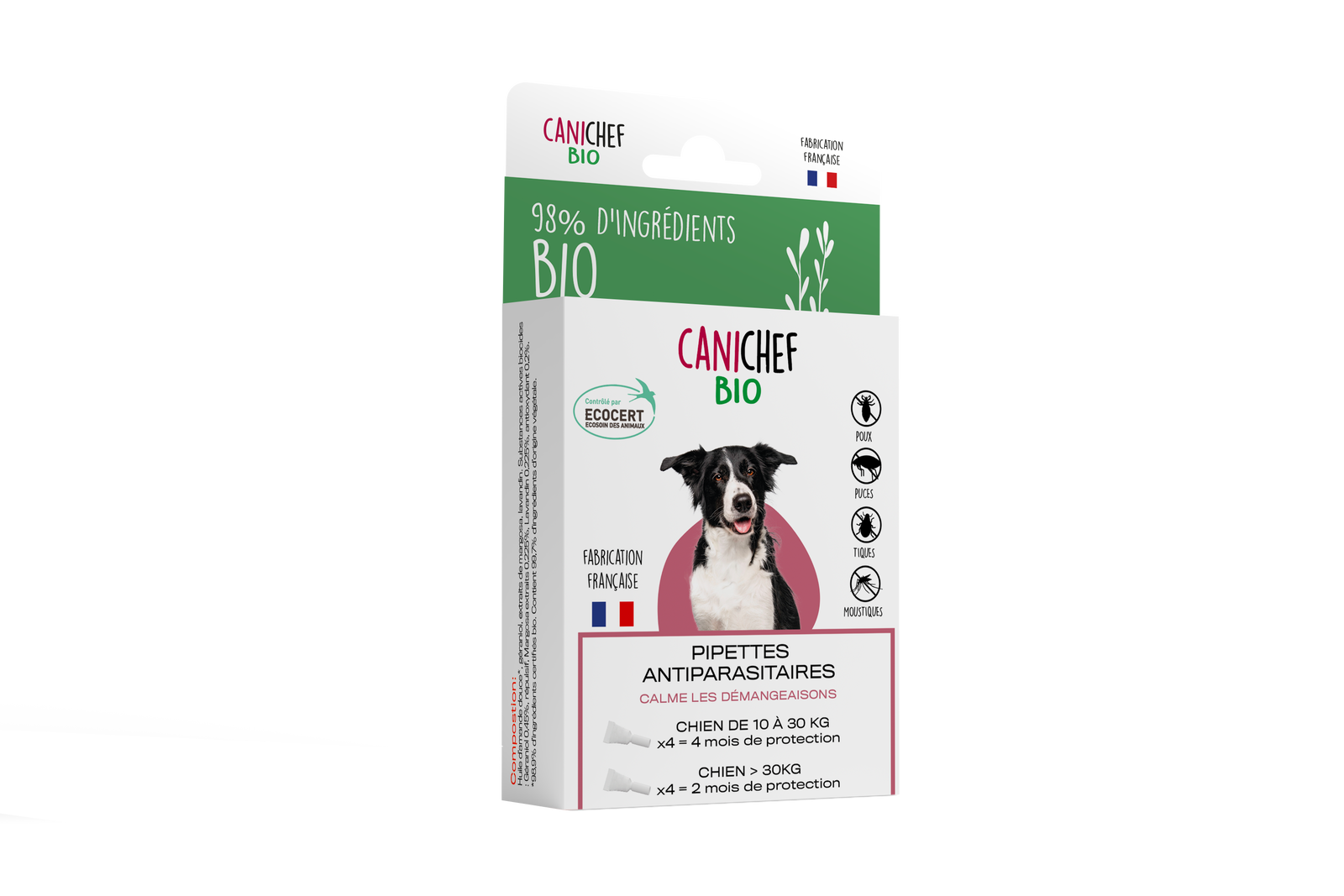 Pipettes anti-parasitaires pour chien bio x 4