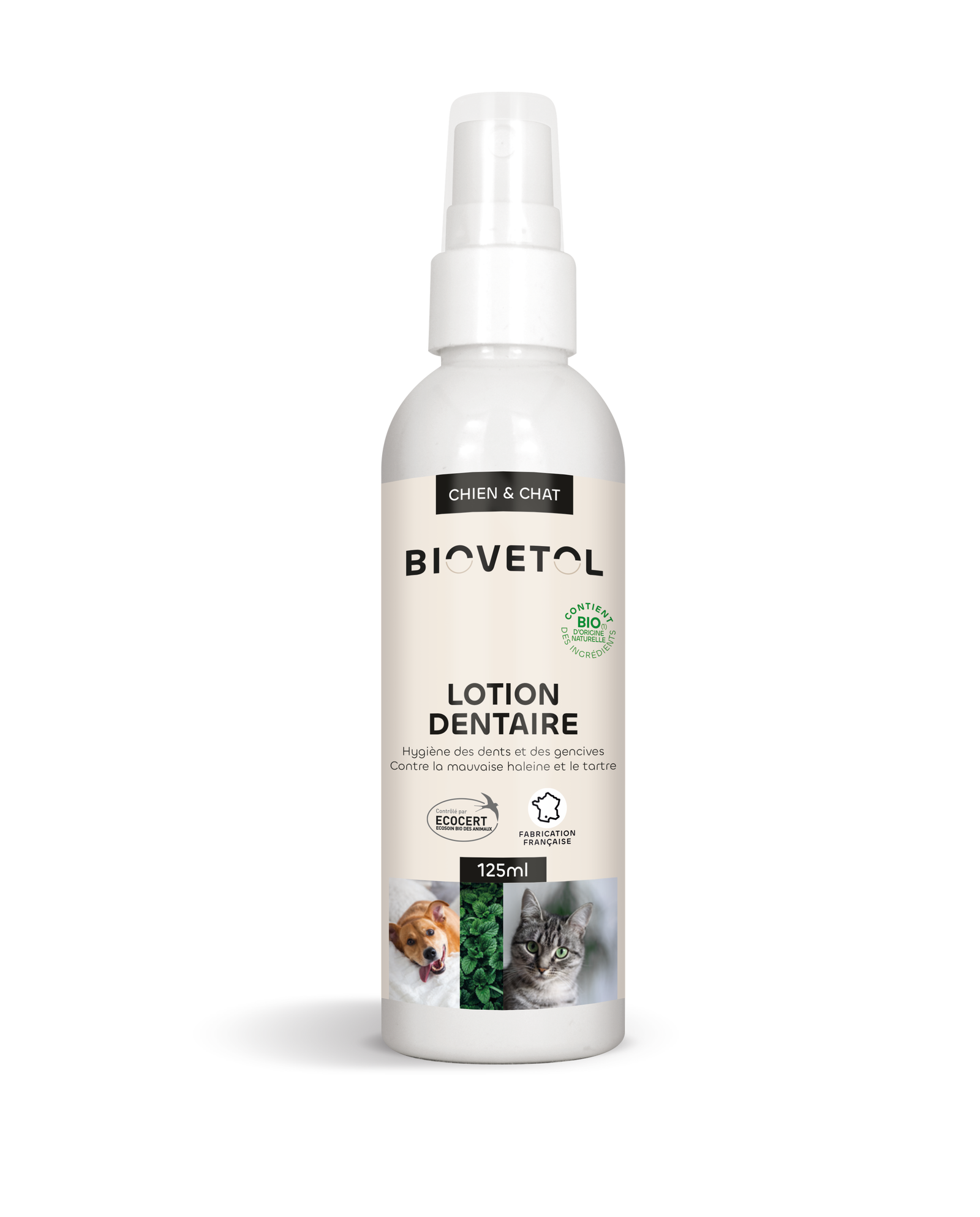 Lotion dentaire pour chiens et chats bio