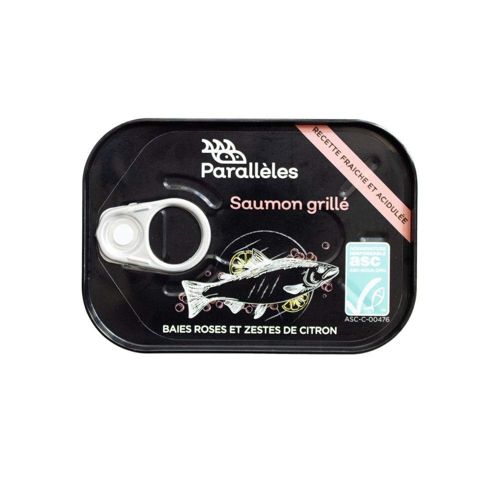 Saumon grillé aux baies roses et citron