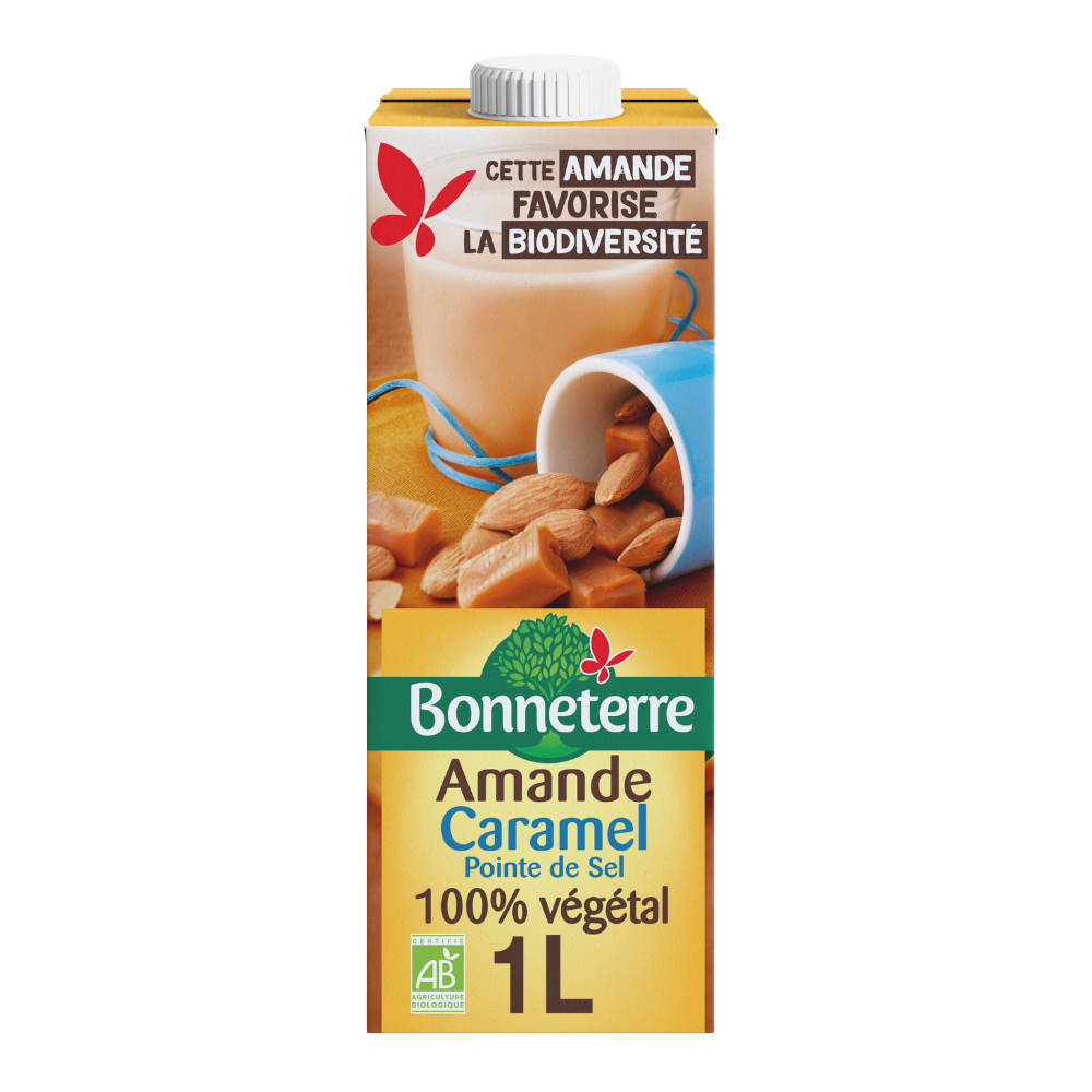 Boisson amande caramel pointe de sel bio