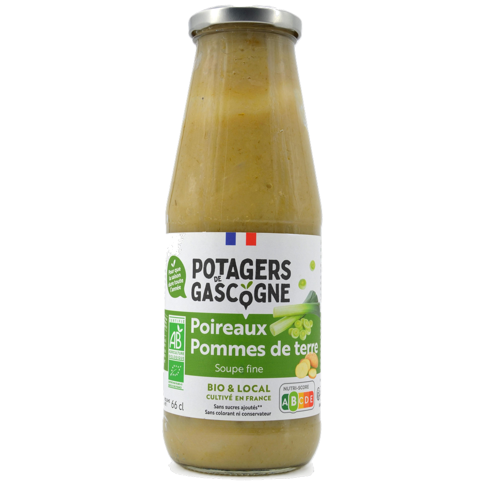 Soupe poireaux et pommes de terre bio