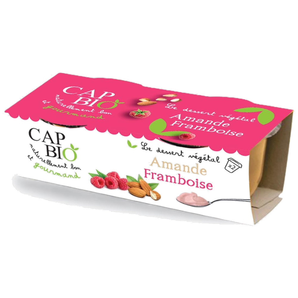 Dessert végétal framboise amande bio 2x100g