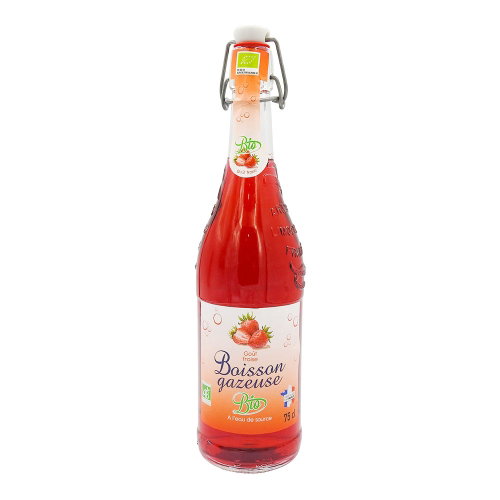 Boisson gazeuse goût fraise bio